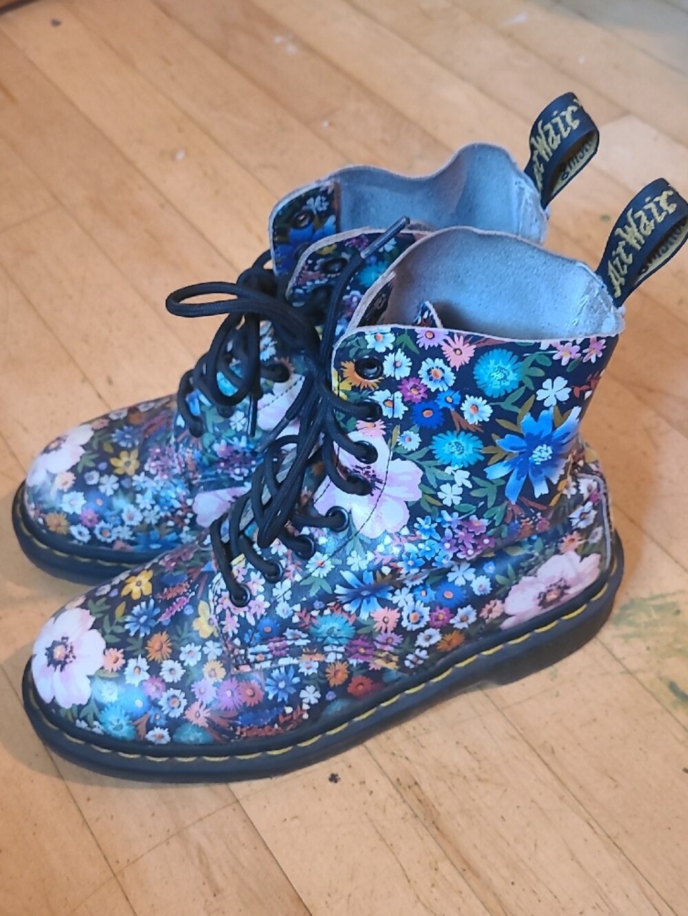 Dr. Martens Women's Floral Lace-Up Boots - Picture 2 of 4